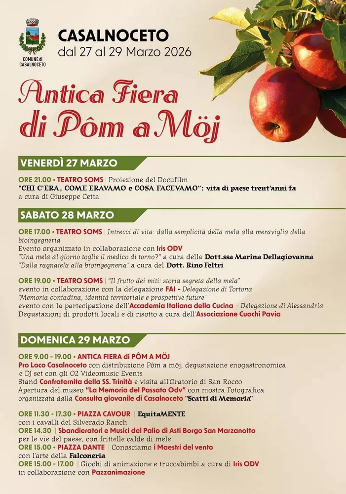 Antica Fiera di Pôm a Möj 2026 – Casalnoceto (AL)