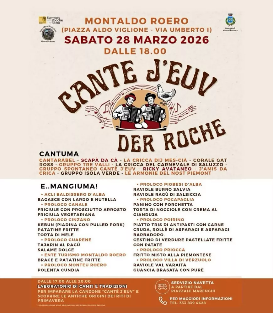 Cantè J’Euv der Roche 2026 – Montaldo Roero (CN)