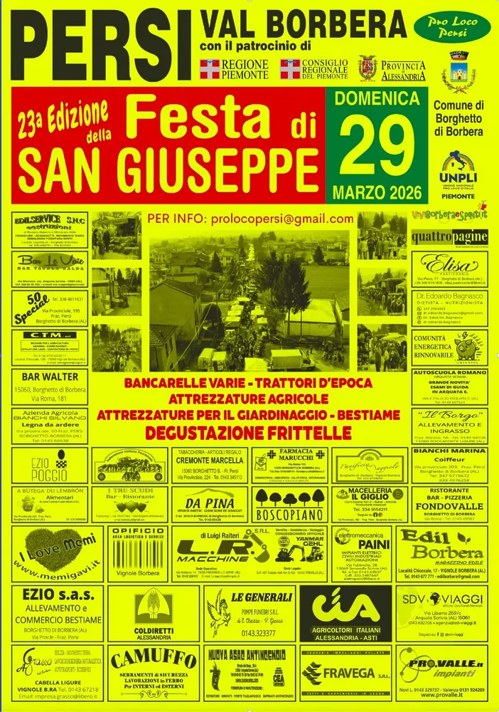 Fiera di San Giuseppe 2026 – Persi di Borghetto Borbera (AL)