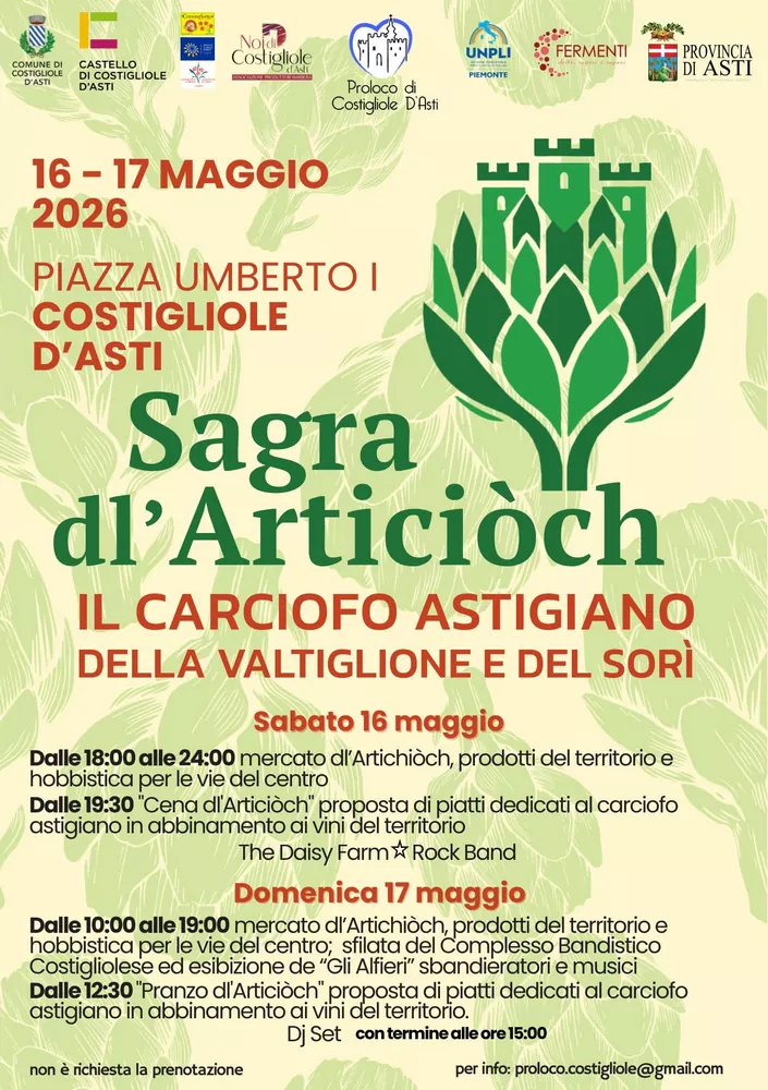Sagra d’Articiòch 2026 – Costigliole d’Asti (AT)