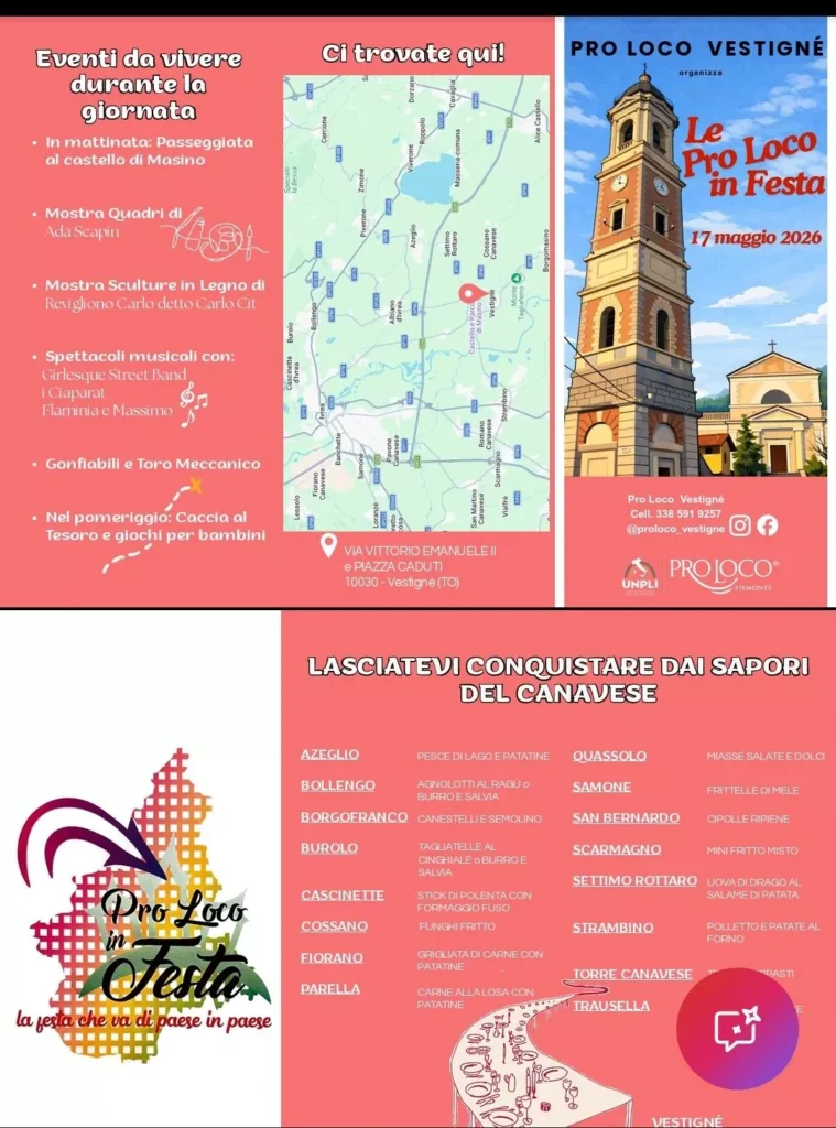 Le Pro Loco in Festa 2026 – Vestignè (TO)