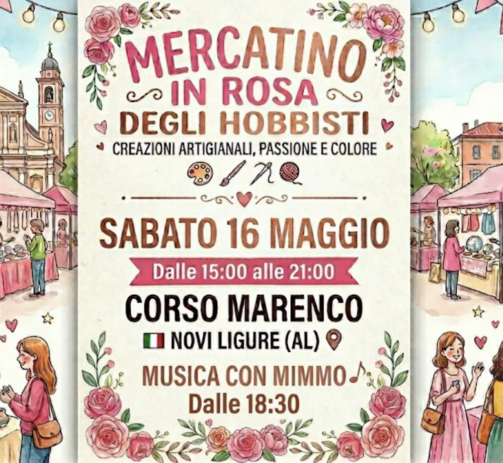 Mercatino in Rosa degli Hobbisti 2026 – Novi Ligure (AL)