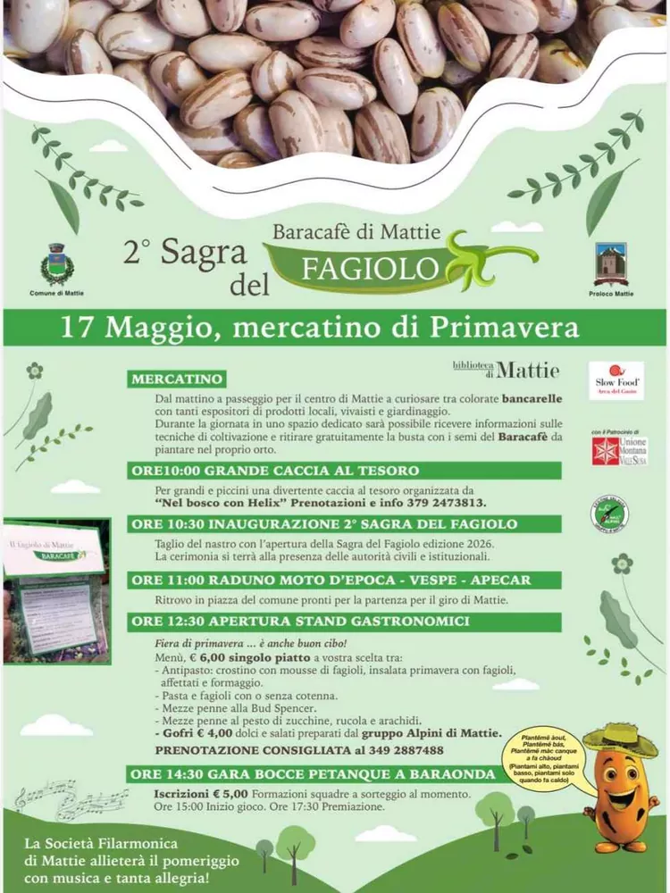 Sagra del Fagiolo Baracafè 2026 – Mattie (TO)