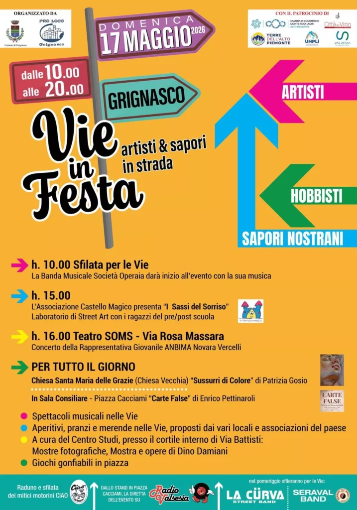 Vie in Festa 2026 – Grignasco (NO)