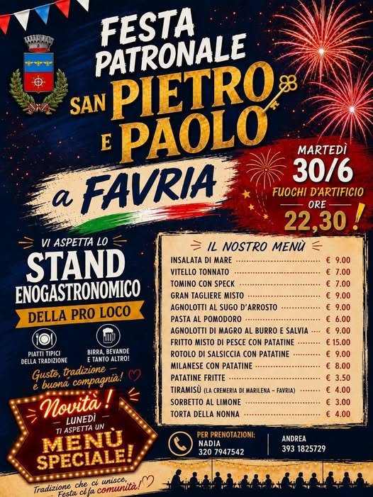 Festa Patronale di San Pietro e Paolo 2026 – Favria (TO)