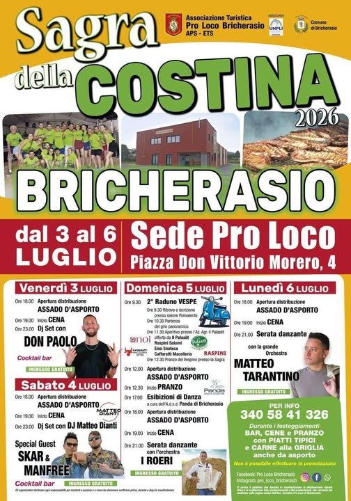 Sagra della Costina 2026 – Bricherasio (TO)