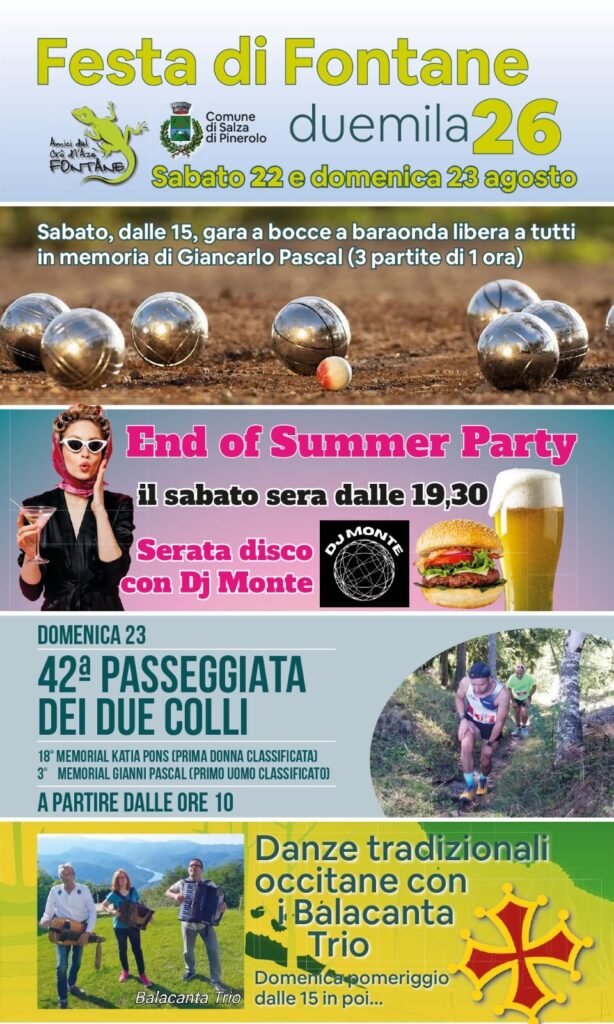 Festa di Fontane 2026 – Salza di Pinerolo (TO)