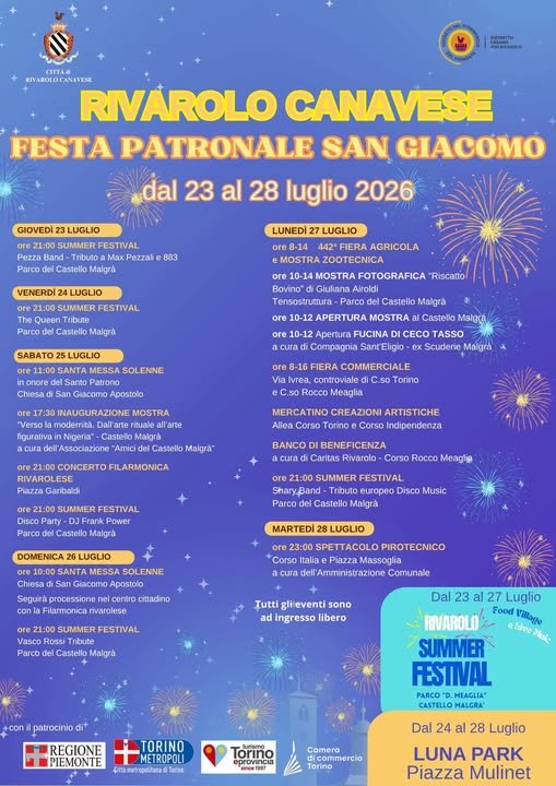 Festa Patronale di San Giacomo 2026 – Rivarolo Canavese (TO)