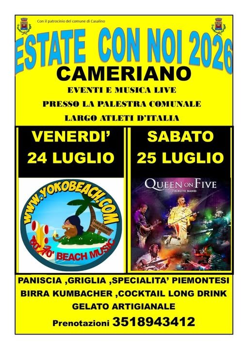 Estate con Noi a Cameriano 2026 – Casalino (NO)